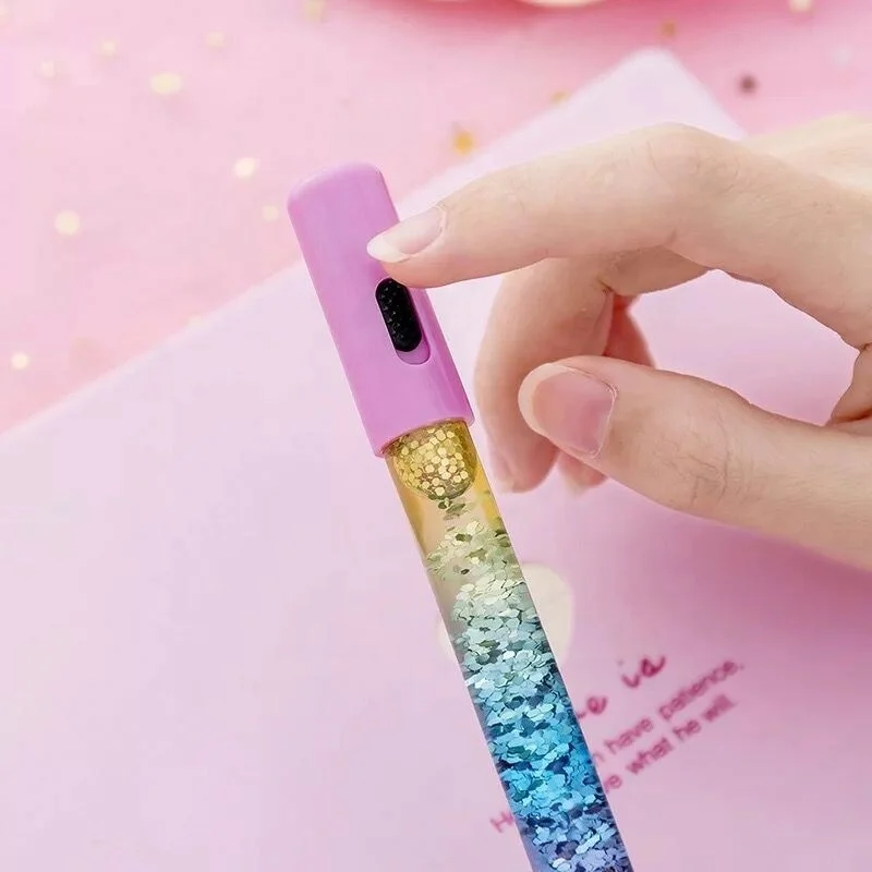 High quality hot sale led magic wand fairy gel pen fastness plastic pen promotional