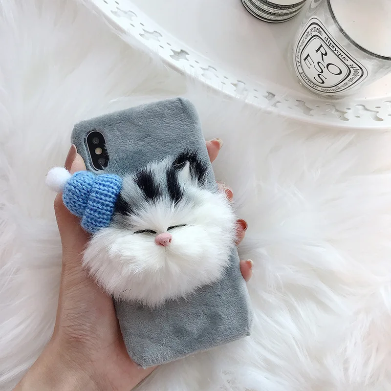 
2019 new arrivals phone case and accessories phone shell Stuffed animal mobile phone case cover 