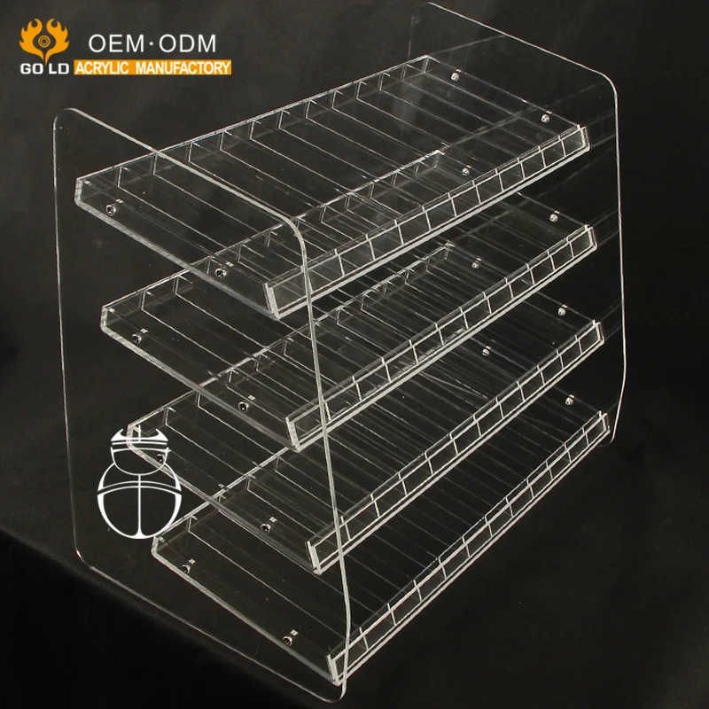 Free Design Custom Multi-tiers Clear Essential Oil Storage Rack Holder Acrylic Essential Oil Display Stand