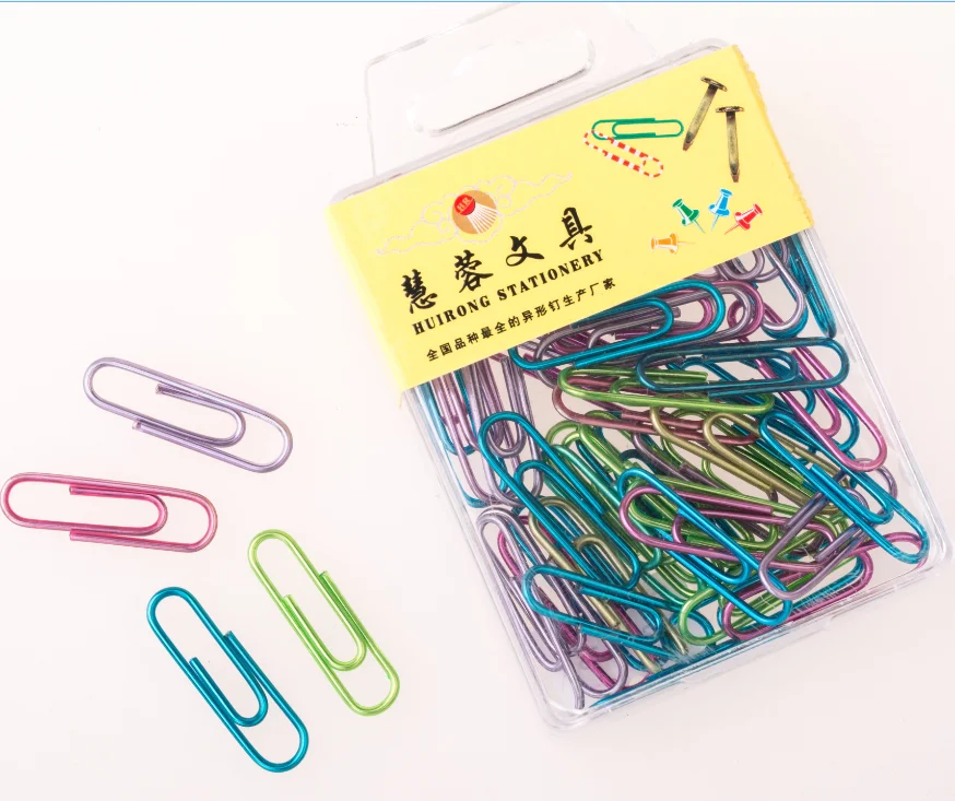 25mm colorful pvc plastic paper clip with high quality