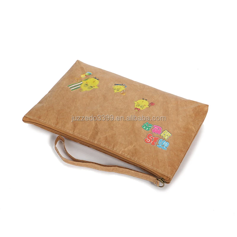 Top grade GRS certificate Water Resistant Chick printed biodegradable waterproof  women custom tyvek paper wallet