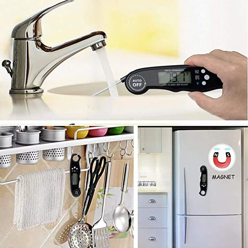
2018 digital instant read kitchen meat thermometer for cooking with LCD backlit 