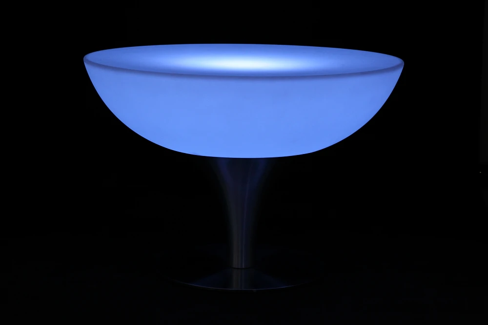 LED Modern no foldable commercial furniture table glass cocktail dinning table