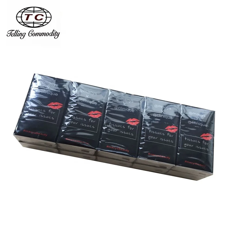 Customized adversting bulk plain pocket facial tissue packs