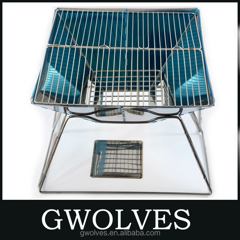 Outdoor Stainless Steel Portable Folding Barbecue BBQ Charcoal Grill Lightweight Portable Grill For Picnic