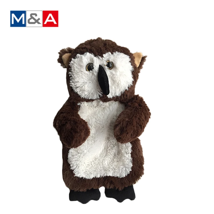 Plush animals insulated hot water bottle cover of lovely white bear