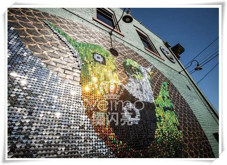 2021 New design outside decorative panel shimmer wedding backdrop wall sequin wall
