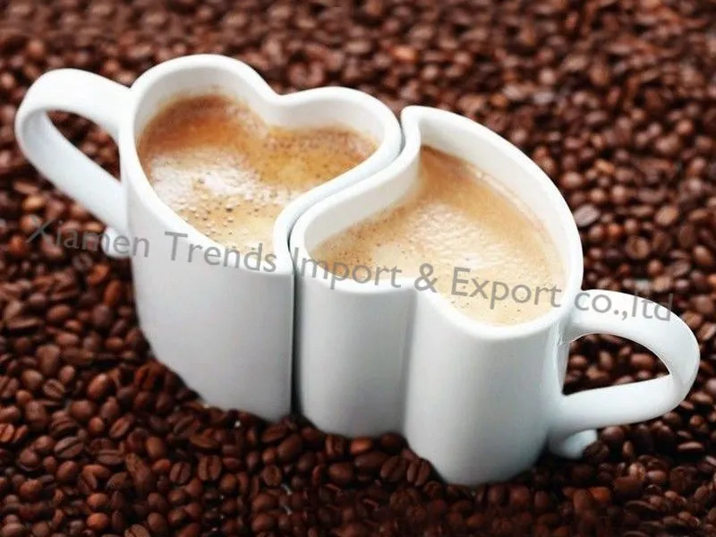 Heart shape ceramic pink couple mug,heart love ROMANTIC valentines day 2pcs set CERAMIC COFFEE TEA MUGS