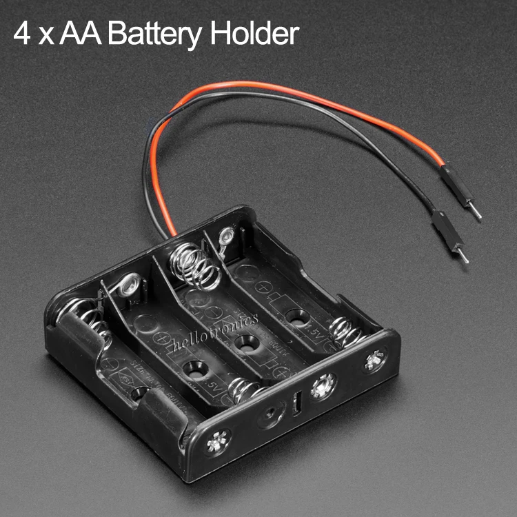 4 x AA Battery Holder with Premium Jumper Header Wires