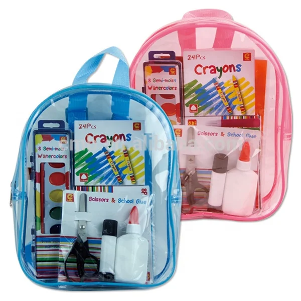New Design Fashionable PVC Drawing Kids School Boy Bag