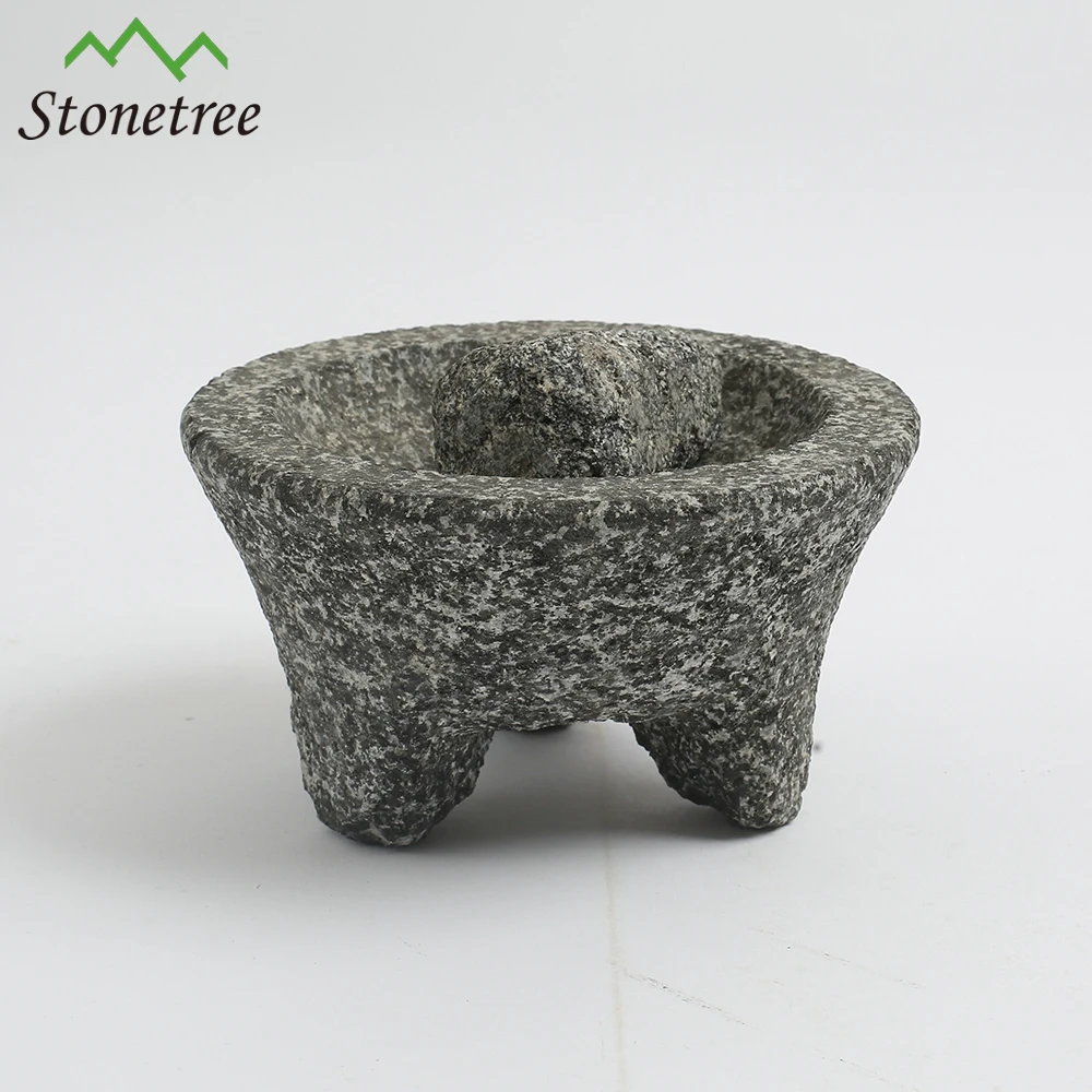 Natural stone molcajete marble and granite tools kitchen restaurant use mortar and pestle