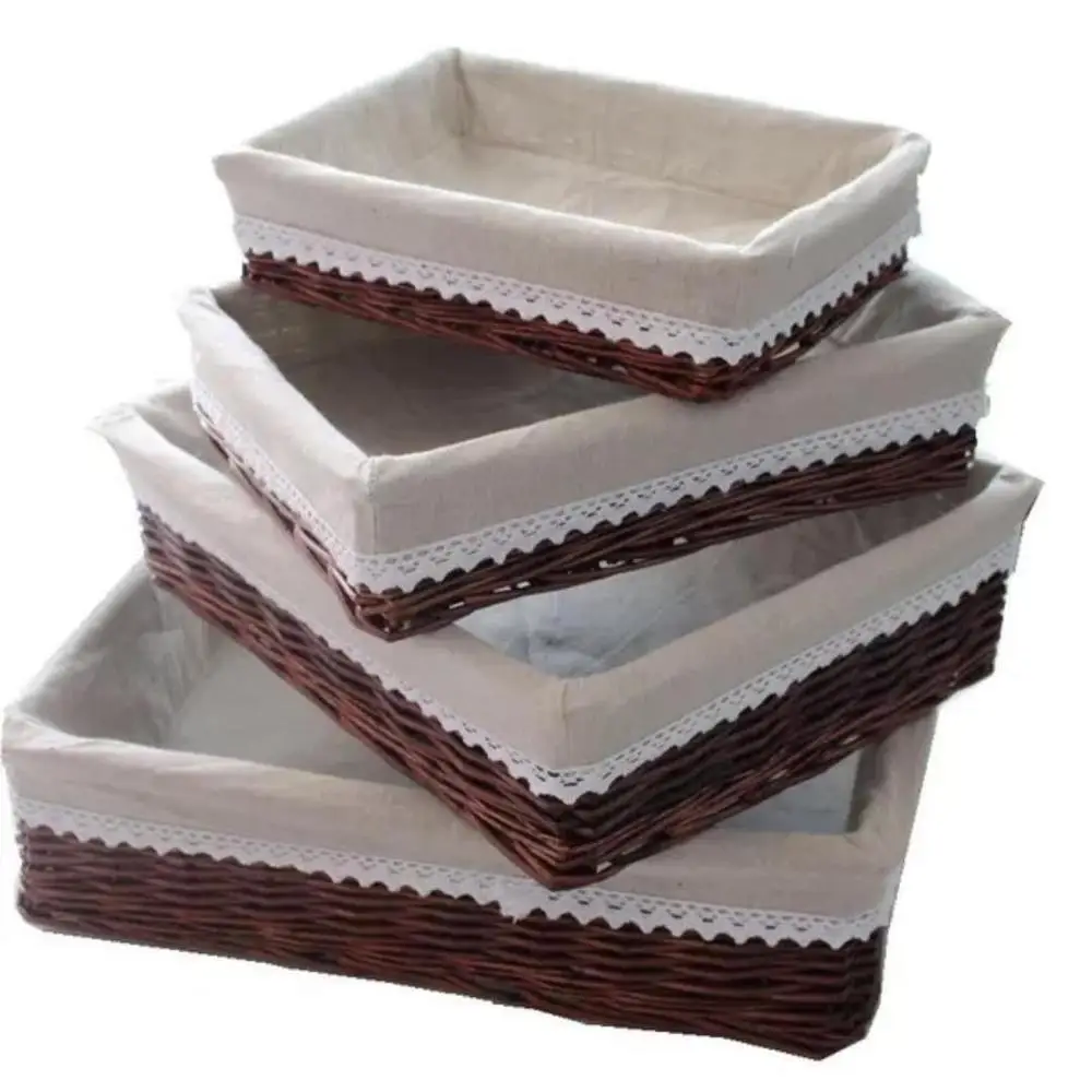 Wholesale Manufacturer Handmade Natural Wicker Fruit Bread Basket Cheap Picnic Eco Storage Baskets