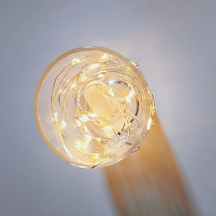 CR2032 кнопочный батарейный медный провод светодиодная сказочная гирлянда