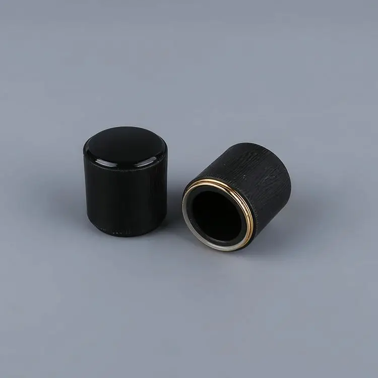 Classical black perfume zamac cap