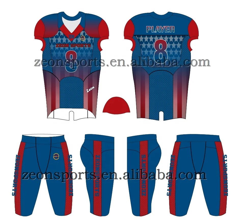 high quality custom wholesale sublimated youth American football jersey set