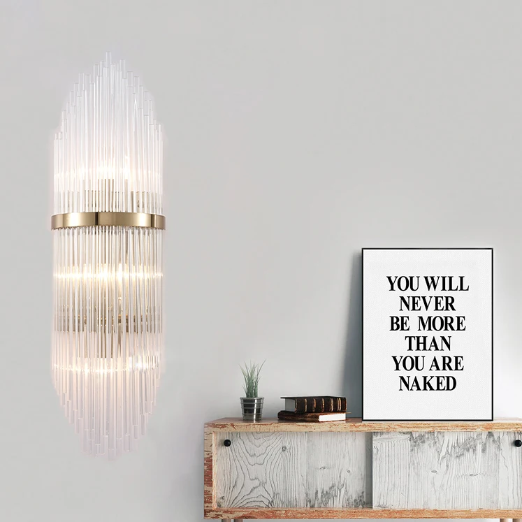 Postmodern Nordic Luxury Alloy Glass Wall lamp Wall Light Wall Sconce for Foyer Bedroom Corridor