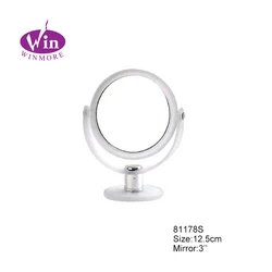 plastic frame  double sides table stand mirror / desktop mirror one side magnifying