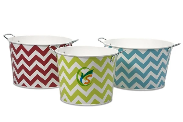 Country Rustic Metal Oval Galvanized large beer beverage cooler tub