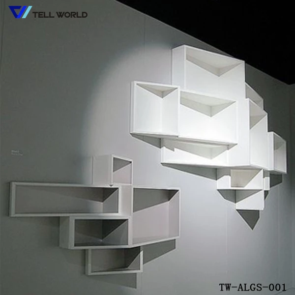 
Fashionable acrylic solid surface design wall show display stand furniture artwork 