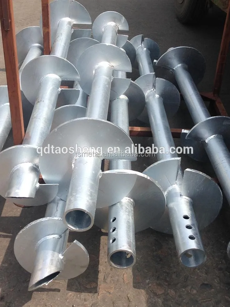 Construction Carbon Steel Ground Screw Helix Pile for Foundation Helix Post Anchor