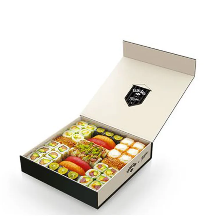 Biodegradable Kraft Paper Lunch Bento Delivery Packaging Customized Take Away Food Grade Sushi Takeaway Box