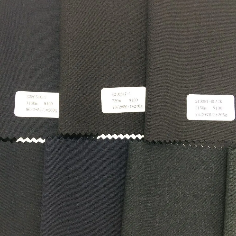 Чистая шерсть мериноса ткань шерсть саржа мужской костюм ткани