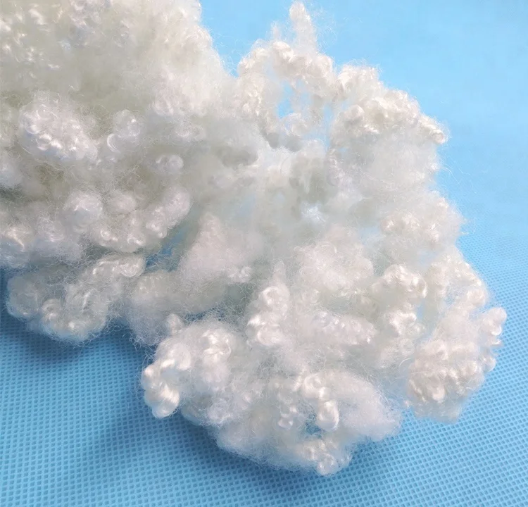 semi virgin grade A hollow conjugated siliconized HCS fiber / hcs polyester staple fiber
