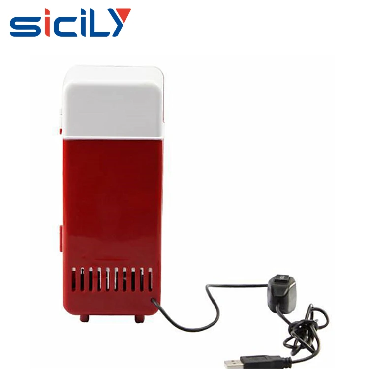 China Novelty Promotional Gifts USB Freezer Refrigerator ,Beverage Drink Cans USB Cooler ,Portable USB Mini Cooling Fridge