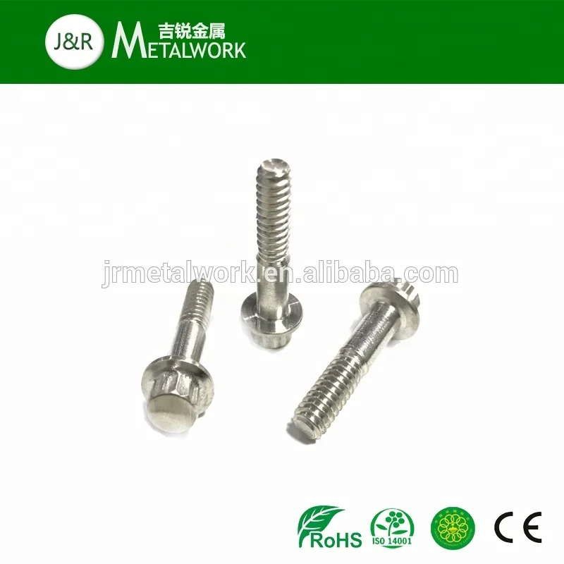M7*32 stainless steel 12 point flange bolt black/chrome plated/golden finishing