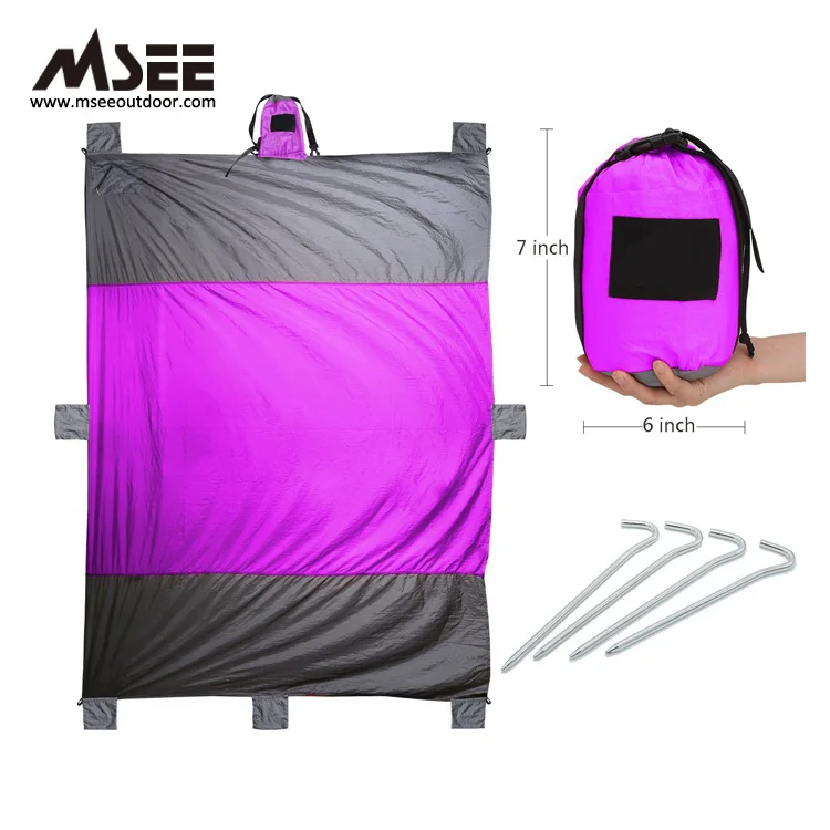 China outdoor product  Msee sand-less padded beach mat plastic beach mat