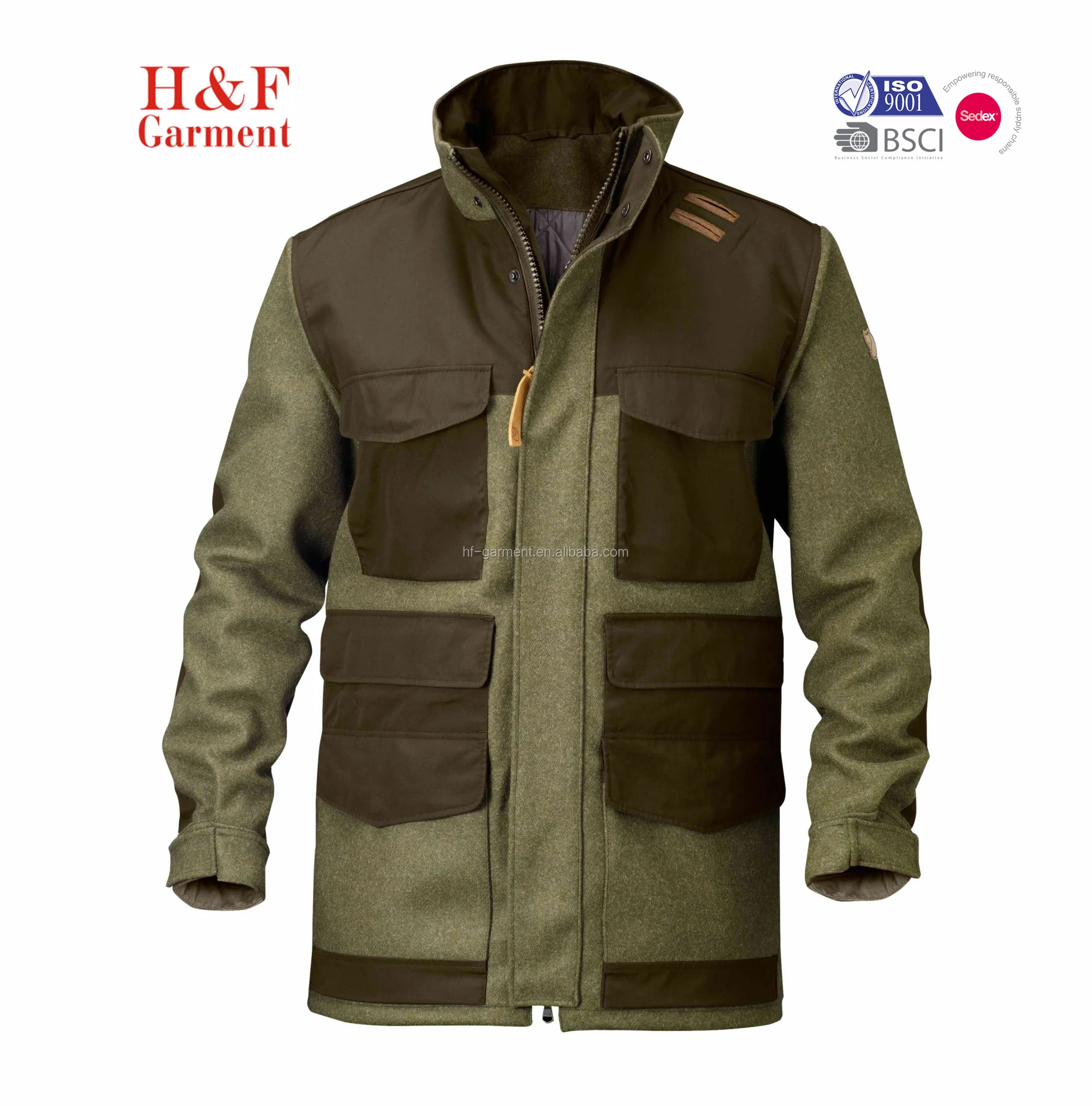 2018 European hunting jackets water resistance hiking jacket wool fabric