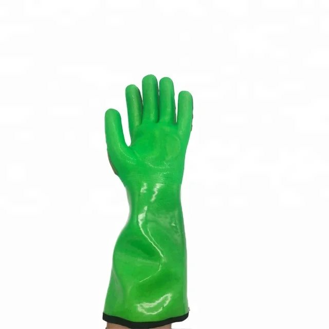 New pvc coated safety gloves impact resistant mining safety gloves cut level 5 safety gloves 100% waterproof