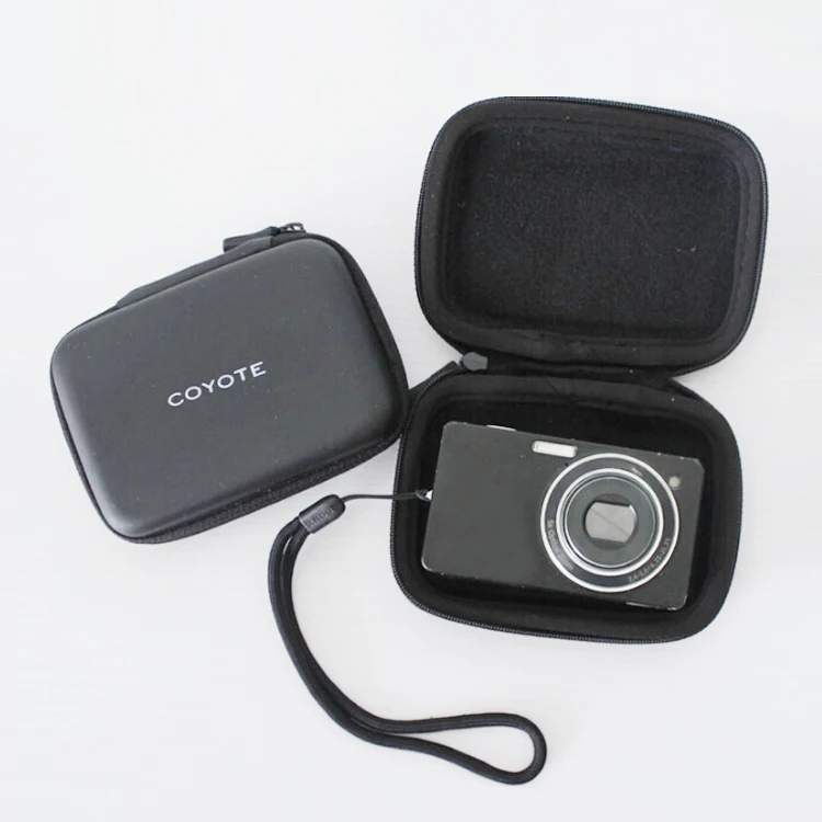 OEM zipper hard closure eva camera pouch case with cutout foam