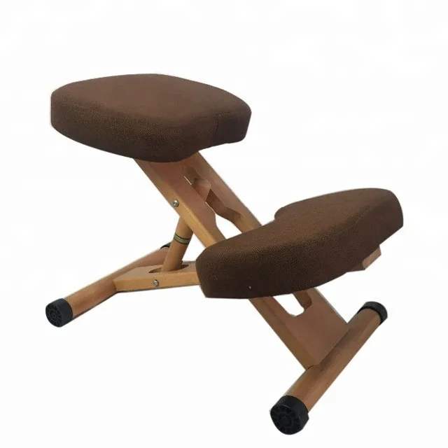 Деревянное эргономичное офисное кресло на колени для студентов, коррекция позы, высокое качество