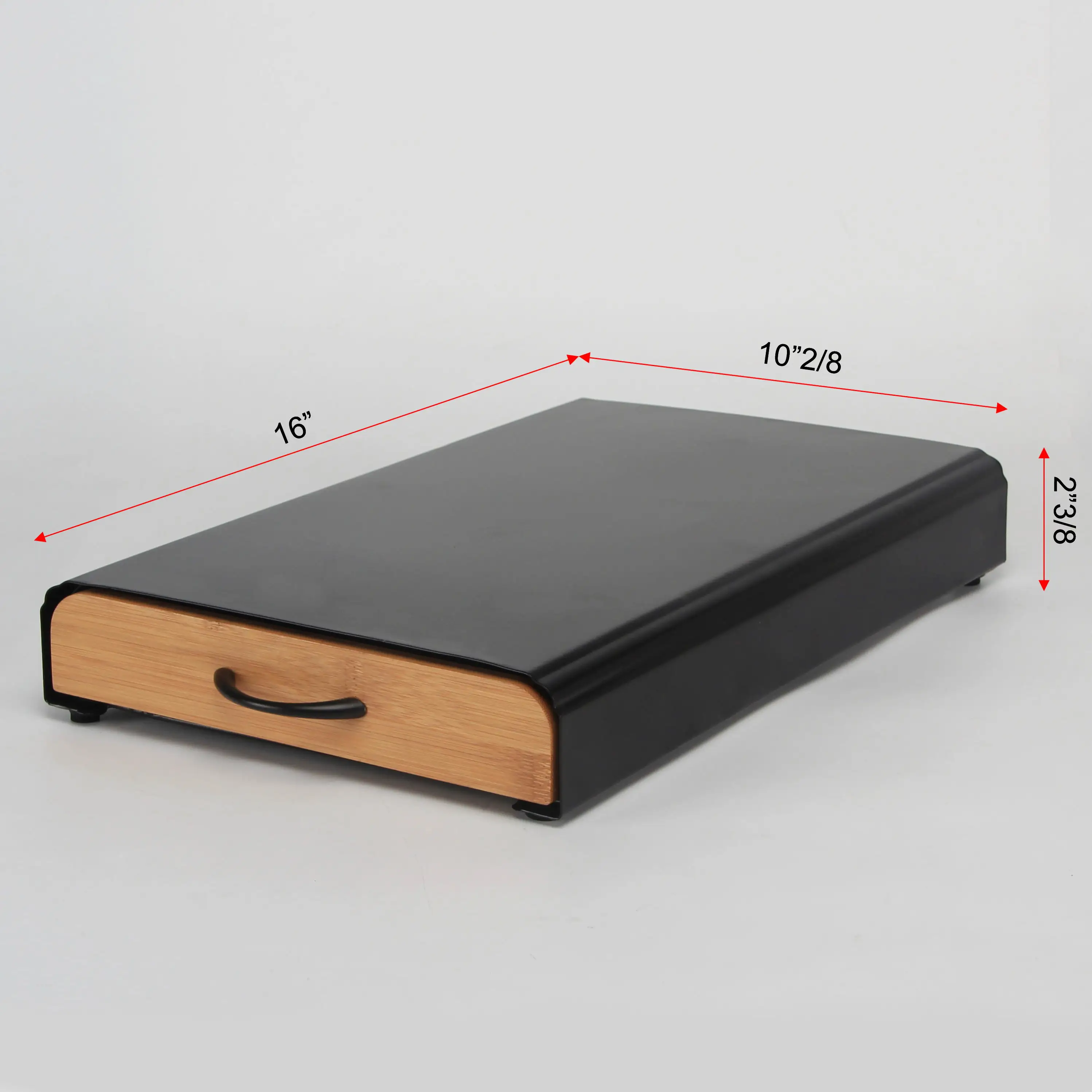 New Design Bamboo 60pcs black handle Nespresso coffee pod drawer capsule holder