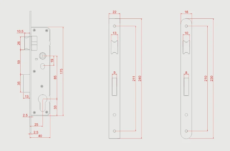 China hot sale steel door lock upvc door locks