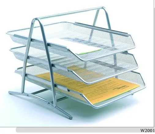 Metal mesh office paper tray
