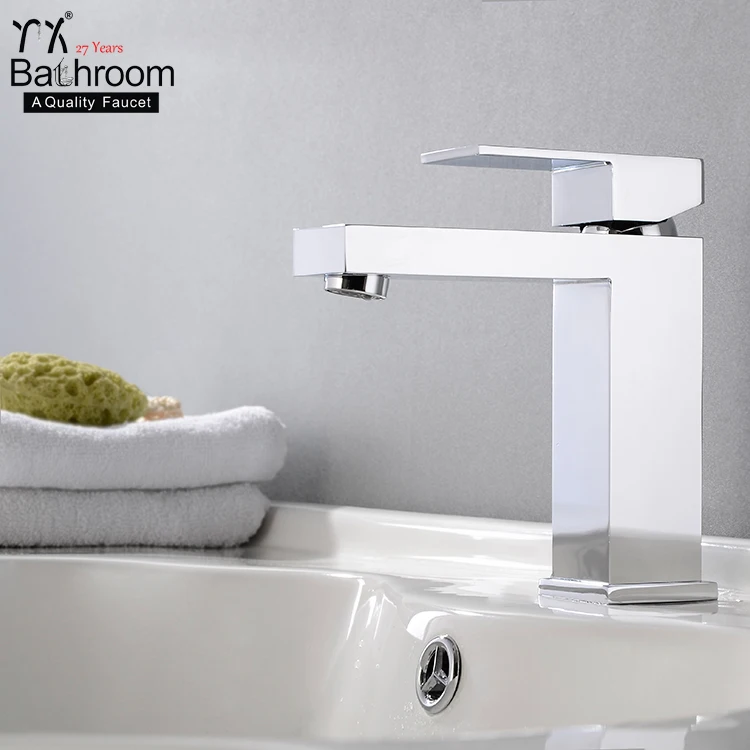 
Basin sink faucet with filter cartridge Square column copper chrome single hole single handle Lifting basin faucet 