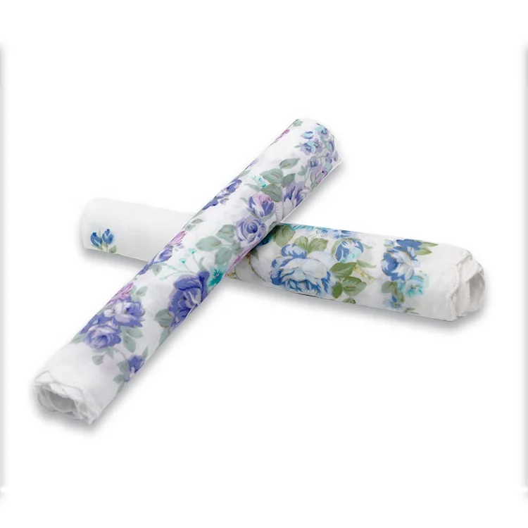 Customized Size Square Scallop Edge Wedding Handkerchiefs