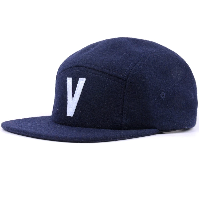 China factory melton wool 5 panel caps in bulk gorras