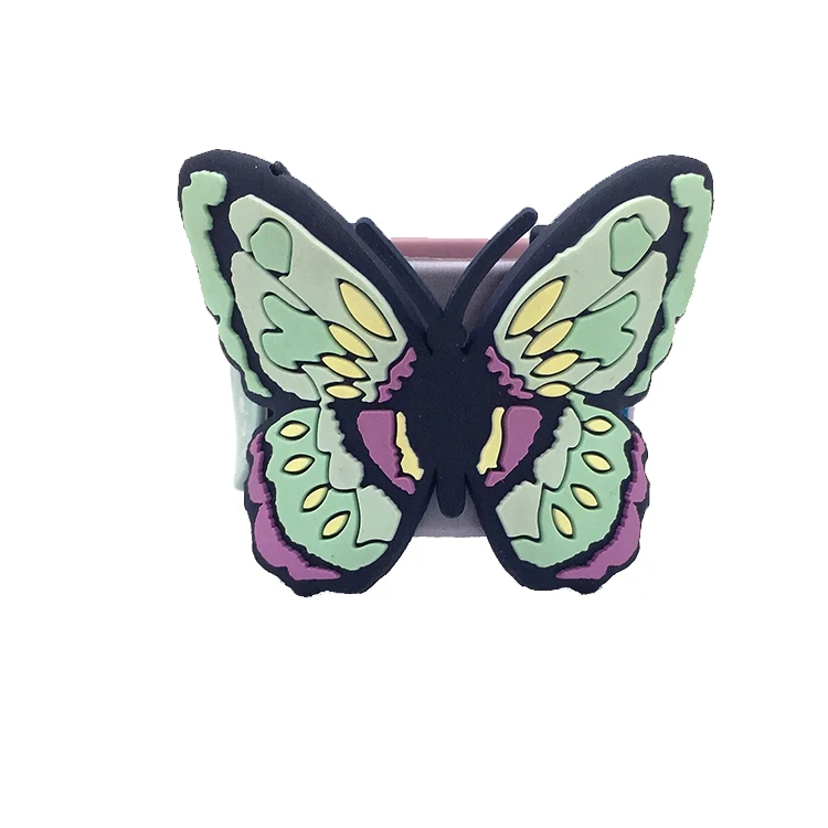Butterfly bracelet customization silicone slap bracelet with PVC icons