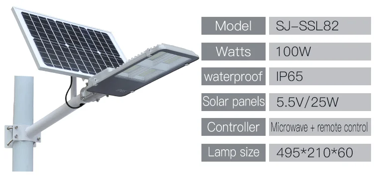 Graape 120W LED Solar Street Lights Outdoor Dusk to Dawn Pole Light with Remote Control 120 LEDs Waterproof Ideal for Parking Lo