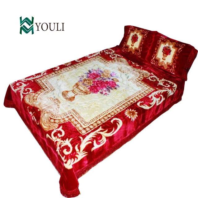 blanket 3 pc  4 pc   5 pc  100%polyester thick super soft 8kg 5kg for winter with pillow and bedspread