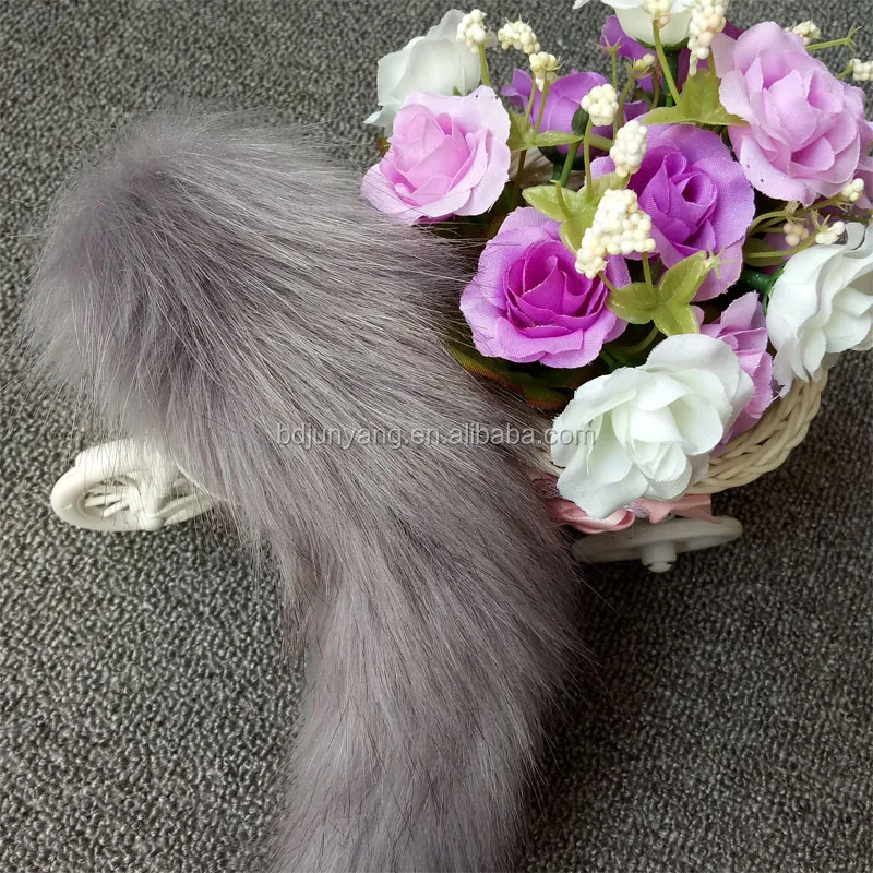 Cheap dyed faux fur fox tail/fake fur fox tail/real fur fox tails