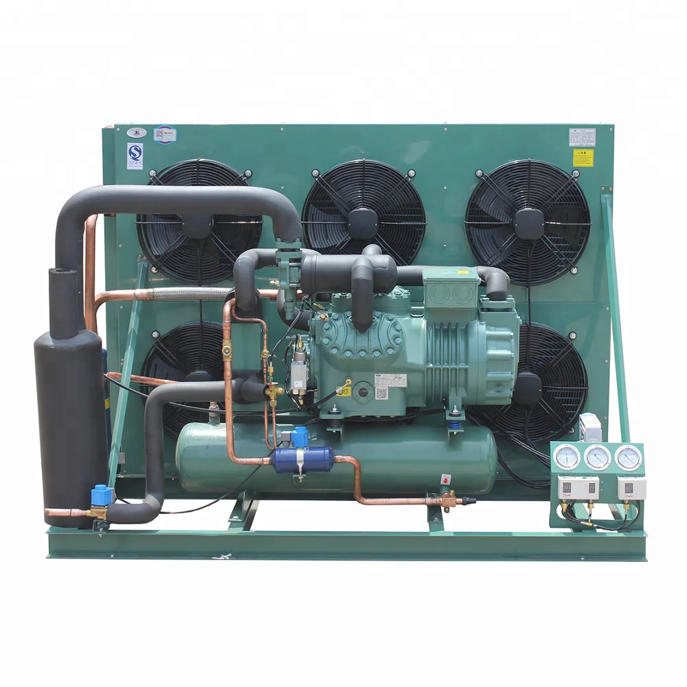 Air Cooled condenser Condensing Unit With 2 stage Compressor 30hp with 6 axial fans