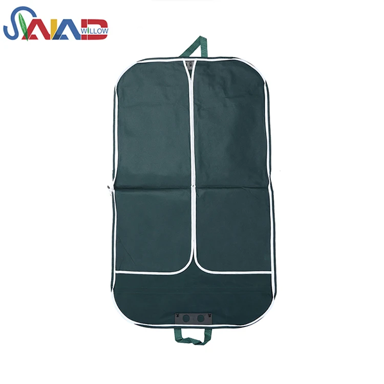 High Quality Hanging Nylon Cotton Non-Woven Foldable Suit Cover Clothes Garment Bag