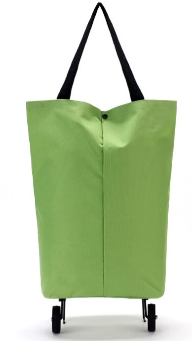 Style Foldable Shopping Trolley Bag with 2 Wheels Large(max Length>50cm)