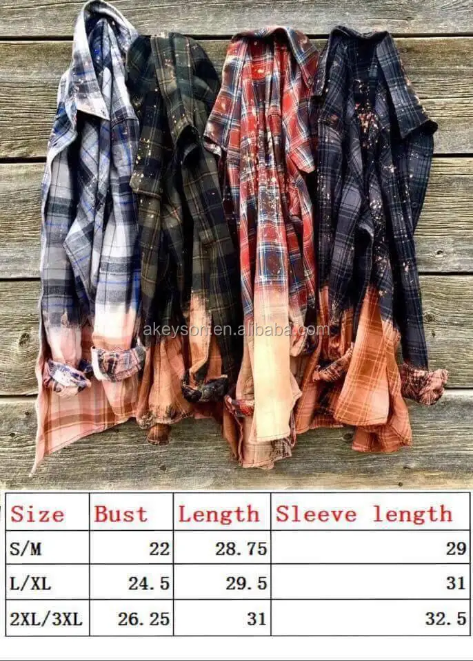 
New Arrival Personalized Hand Distressed Flannel Shirts 