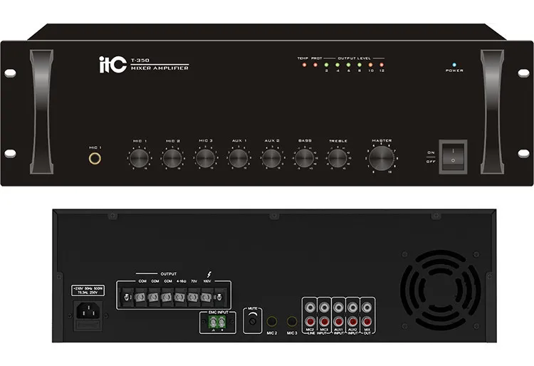 One EMC priority input paging system 650w best mixer amplifier