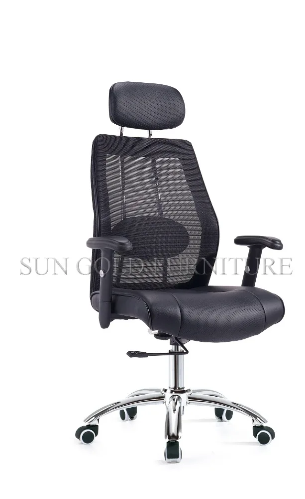 Office furniture black leather executive chair height adjustable office chairs (SZ-OCE033)